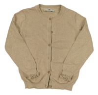 Béžový třpytivý propínací svetr C&A