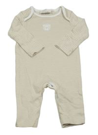 Béžovo-bílý pruhovaný overal s tygrem The Little White Company