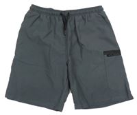 Tmavošedé plážové kraťasy s kapsou Primark