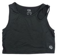 Černý sportovní crop top s průstřihem C&A