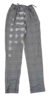 Černo-bílé kostkované chino kalhoty Kids Only