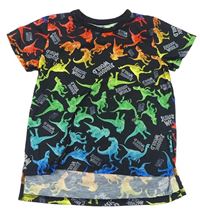 Černo-barevné tričko s dinosaury Matalan