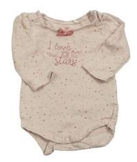 Světlerůžové vzorované body s nápisem Topomini