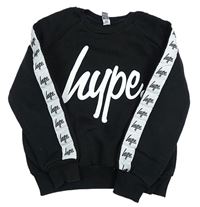 Černá crop mikina s logem Hype