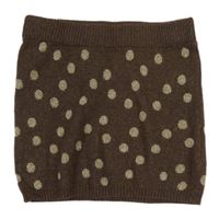 Hnědá pletená puntíkatá sukně H&M