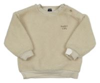 Smetanová huňatá podšitá mikina Kiabi