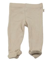 Pudrové žebrované polodupky F&F