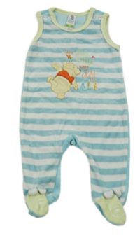 Modro-bílé pruhované sametové dupačky s Púem 