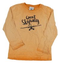 Pomerančové triko s letadlem Topolino