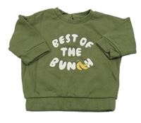 Khaki mikina s nápisem M&S