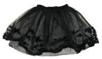 Černá tylová sukně s netopýry H&M