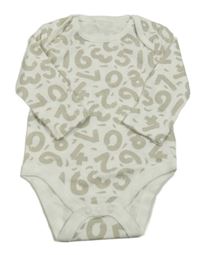 Bílo-béžové body s číslicemi 