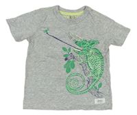 Šedé melírované tričko s chameleonem Joules