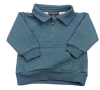 Zelenomodrá vzorovaná mikina s límečkem Primark