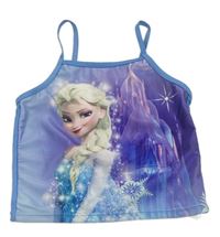 Fialovo-modrý plavkový top s Elsou Disney