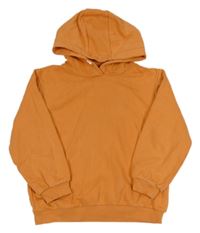 Oranžová mikina se srdcem a kapucí zn. C&A