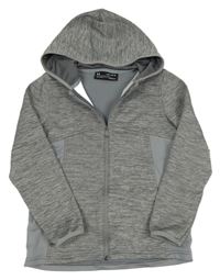 Šedá melírovaná thermo mikina s logem a kapucí Under Armour