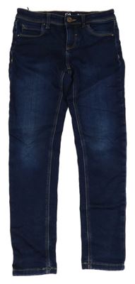 Tmavomodré zateplené skinny rifle C&A