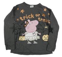 Antracitové triko s Peppou George