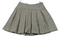 Bílo-hnědo-černá kostkovaná skládaná sukně C&A