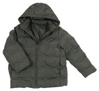 Antracitová šusťáková zimní bunda s kapucí Dunnes Stores