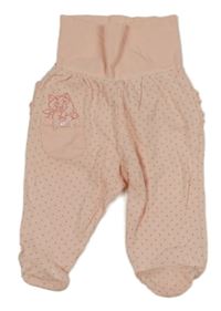 Světlerůžovo-šedé puntíkaté polodupky s pejskem Disney