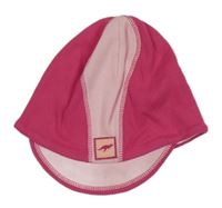 Světlerůžovo-fuchsiová čepice s kšiltem 