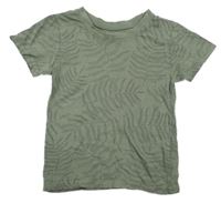 Khaki tričko s listy Primark