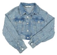 Světlemodrá riflová crop bunda H&M