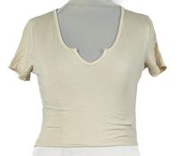 Dámské smetanové crop tričko Asos 