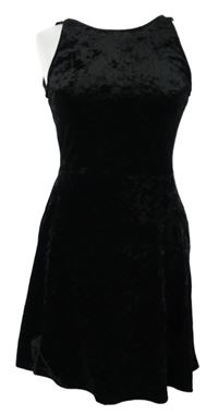 Dámské černé sametové šaty H&M