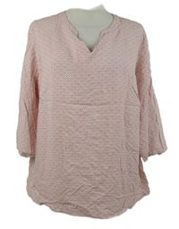 Dámská růžová vzorovaná halenka 