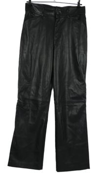 Dámské černé koženkové kalhoty Zara 
