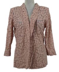 Dámský růžový krajkový cardigán Roman 