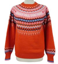 Dámský červeno-růžový vzorovaný svetr F&F