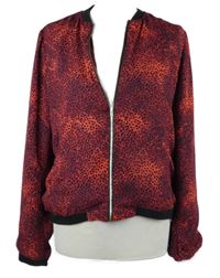 Dámská červeno-vínová vzorovaná lehká bunda Bodyflirt 