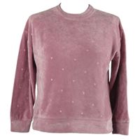 Dámská starorůžová puntíkovaná plyšová domácí mikina F&F