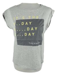 Dámské šedé tričko s nápisem Jean Pascale 