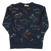 Tmavomodrý svetr s dinosaury C&A