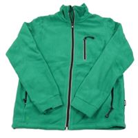 Zelená fleecová thermo propínací mikina 
