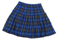 Modro-černo-šedá kostkovaná sukně New Look