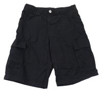 Černé plátěné kraťasy s kapsami H&M