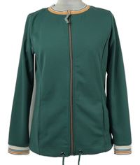 Dámská zelená propínací mikina s proužky Laura Torelli