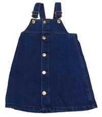 Tmavomodré riflové laclové propínací šaty Denim Co.