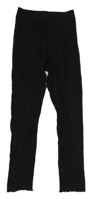 Černé žebrované legíny Primark
