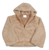 Světlerůžová chlupatá podšitá bunda s kapucí Primark