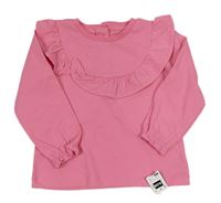 Nové- Růžovo-stříbrné triko s volánkem St. Bernard