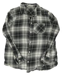 Černo-bílá kostkovaná halenka H&M