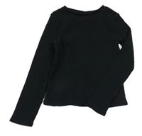 Černé žebrované triko F&F