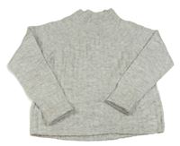 Světlešedý žebrovaný svetr Primark